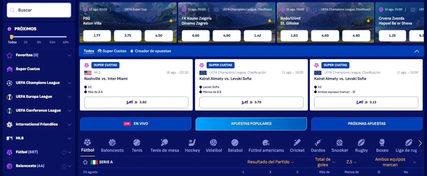 wonaco casino deportes